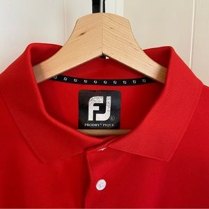 FootJoy Orange PRODRY PIQUE Adelaide Shores Golf Short Sleeve Polo Shirt Men L